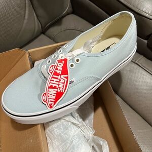 Vans Light Blue/White Canvas Lace up Sneakers